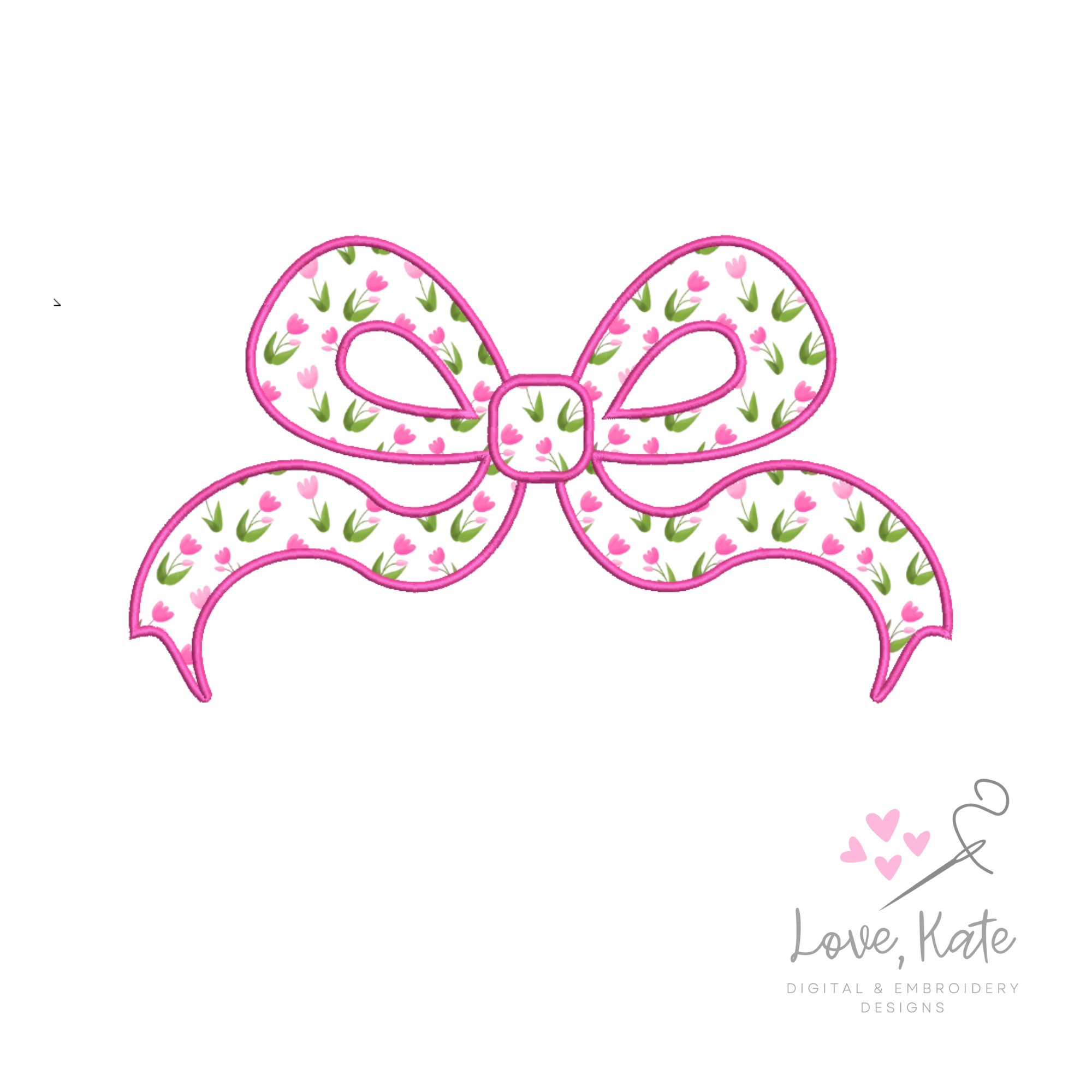 The Beautiful Bow Applique Embroidery Design