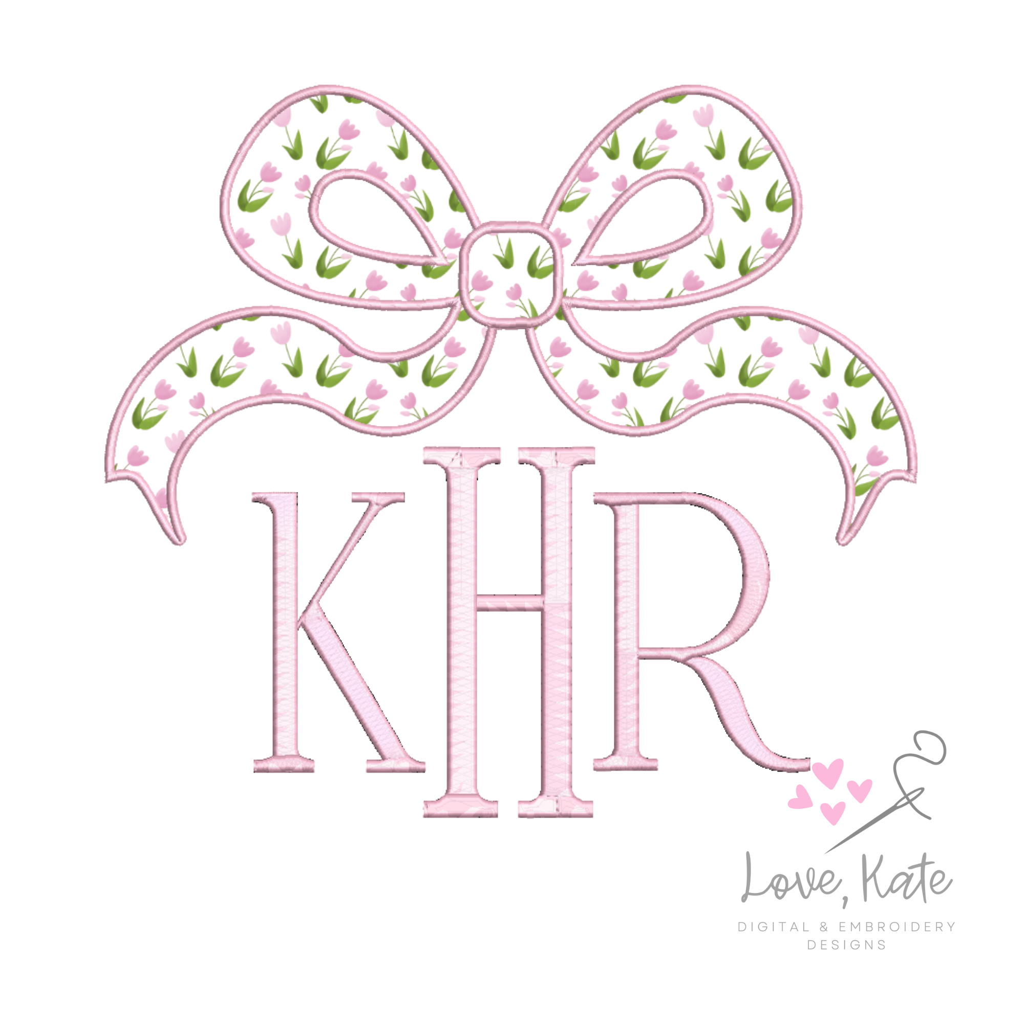 The Beautiful Bow Applique Embroidery Design