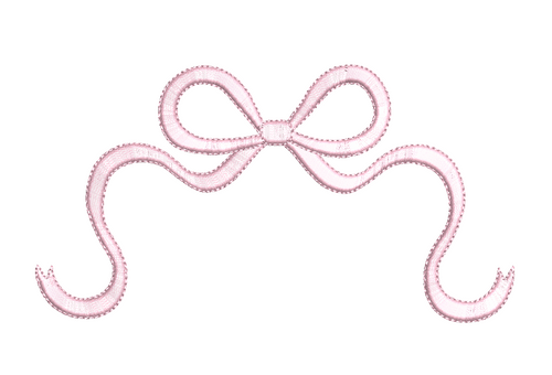 Bow Monogram and Name Topper | Satin Stitch Embroidery Design