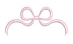 Bow Monogram and Name Topper | Satin Stitch Embroidery Design