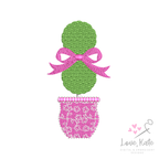 Ginger Jar Topiary Sketch Embroidery Design