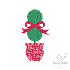 Ginger Jar Topiary Sketch Embroidery Design