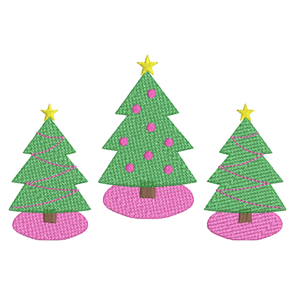 Sketch Christmas Tree Trio - 3 Sizes