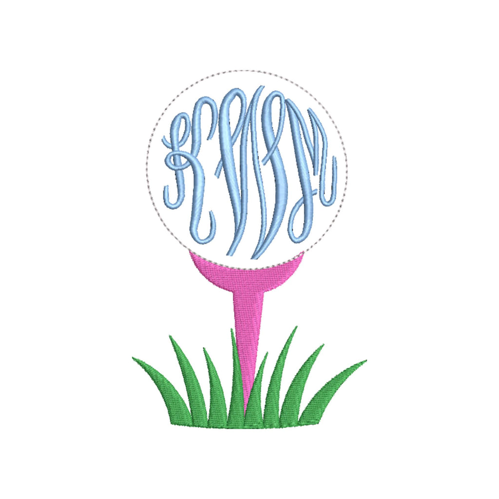 Golf Tee Monogram Frame - 3 Styles in 3 Sizes