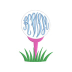 Golf Tee Monogram Frame - 3 Styles in 3 Sizes
