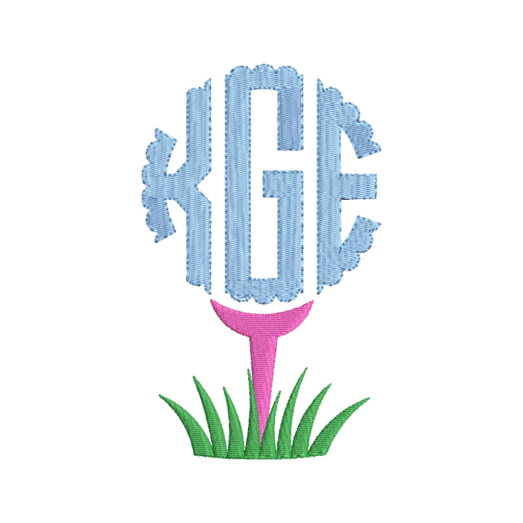 Golf Tee Monogram Frame - 3 Styles in 3 Sizes