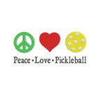 Peace Love Pickleball Embroidery Design