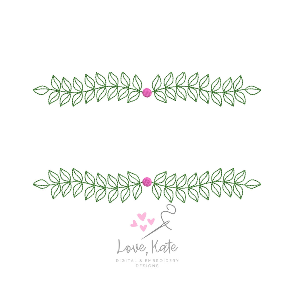 Wreath Embroidery Frame - Fill, Sketch + Outline | 3 Sizes