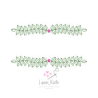 Wreath Embroidery Frame - Fill, Sketch + Outline | 3 Sizes