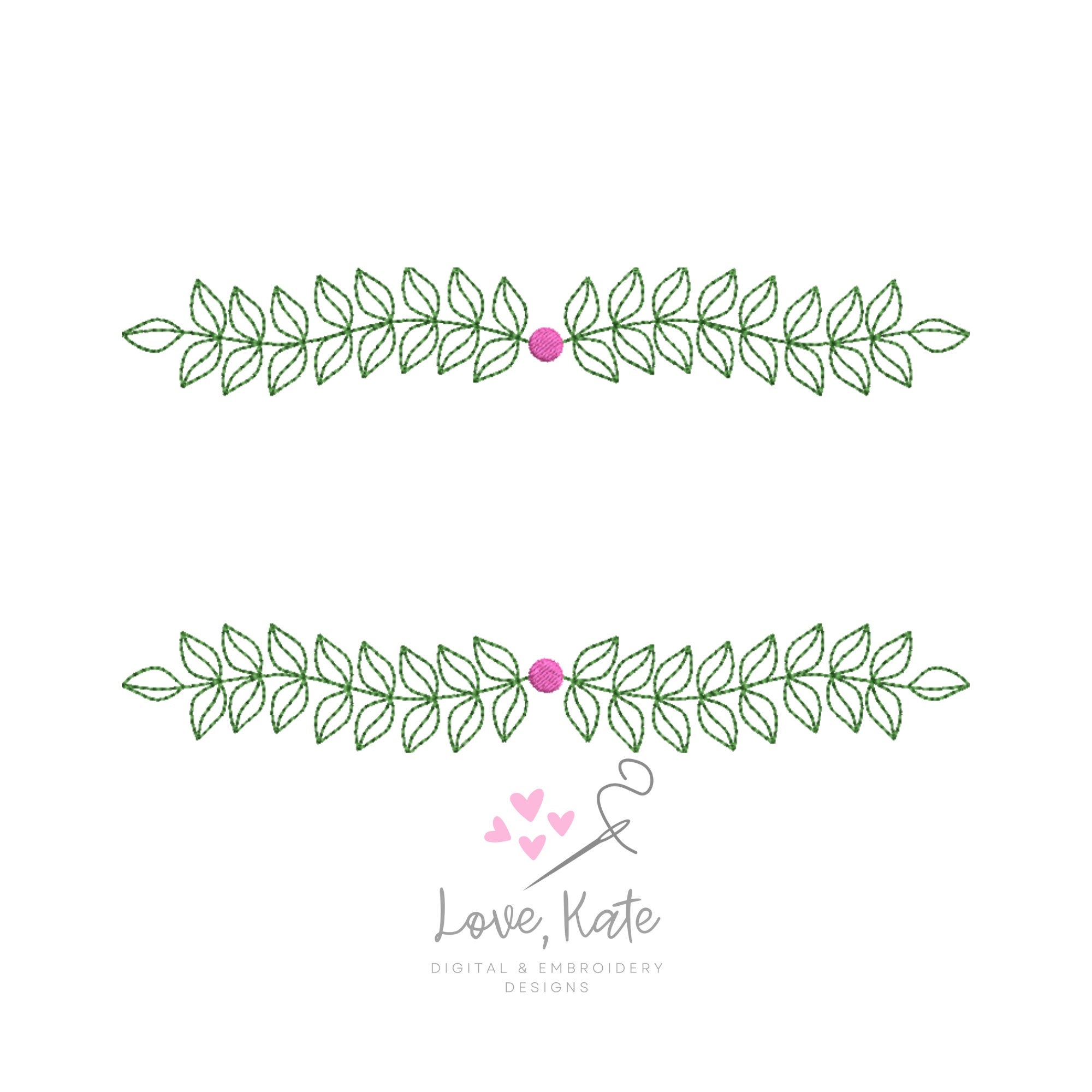 Wreath Embroidery Frame - Fill, Sketch + Outline | 3 Sizes