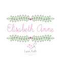 Wreath Embroidery Frame - Fill, Sketch + Outline | 3 Sizes