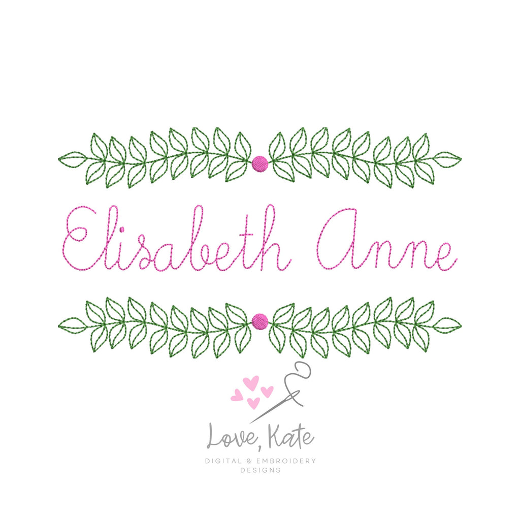 Botanical Embroidery Frame - Fill, Sketch + Outline | 3 Sizes