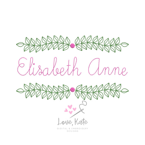 Botanical Embroidery Frame - Fill, Sketch + Outline | 3 Sizes