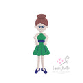 The Mix & Match People Embroidery Collection | Woman + Bun + Dress
