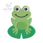 Preppy Frog Embroidery Design - 2 Styles