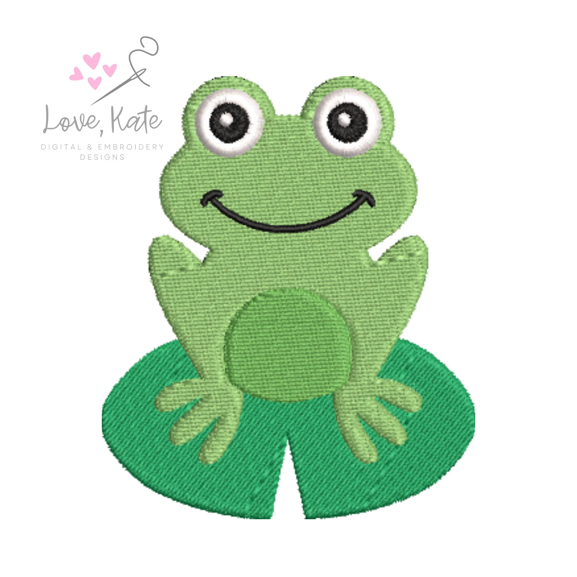 Preppy Frog Embroidery Design - 2 Styles