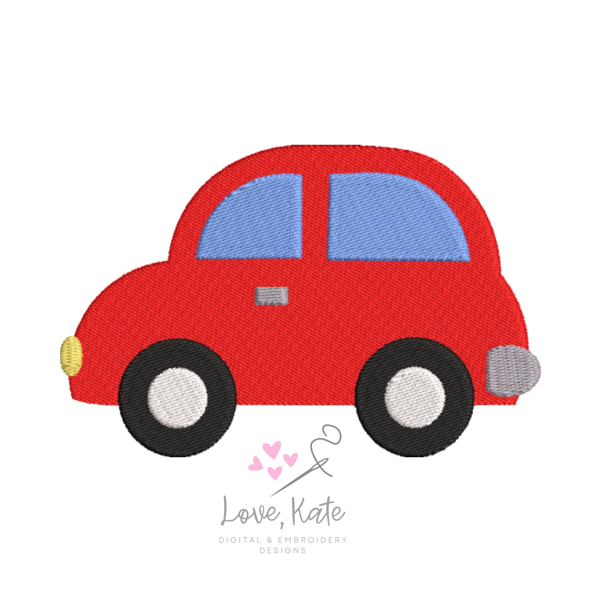 Mini Car Embroidery Design