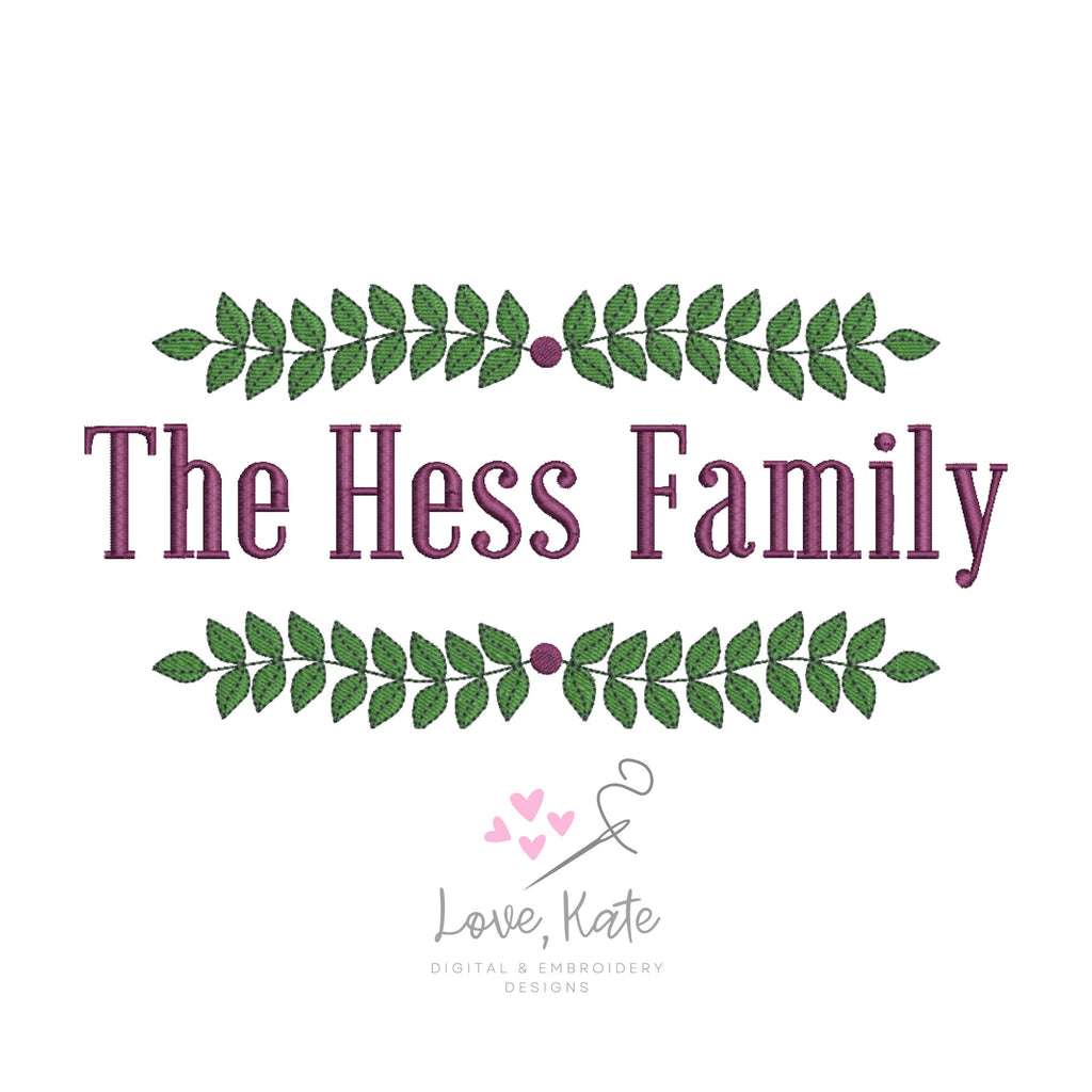 Wreath Embroidery Frame - Fill, Sketch + Outline | 3 Sizes