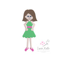 The Mix & Match People Embroidery Collection | Woman + Bobbed Hair + Dress