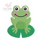 Preppy Frog Embroidery Design - 2 Styles