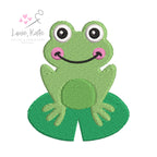 Preppy Frog Embroidery Design - 2 Styles