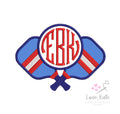 Crossed Pickleball Paddles Monogram