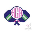 Crossed Pickleball Paddles Monogram