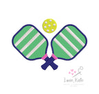 The Original - Pickleball Paddles Crossed Embroidery Design - 4 Sizes