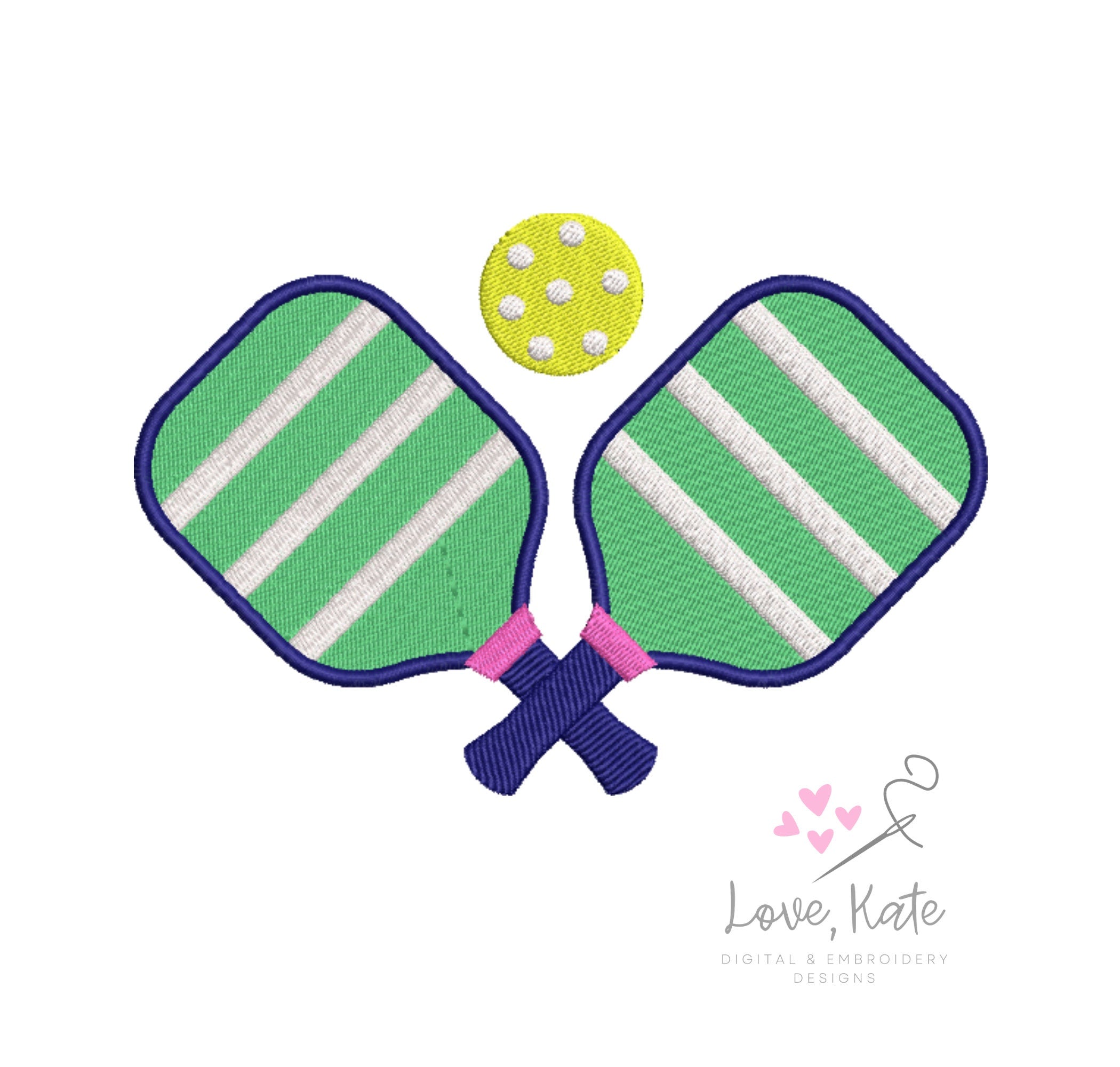 The Original - Pickleball Paddles Crossed Embroidery Design - 4 Sizes