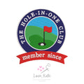 Golf Hole-In-One Club Embroidery Design- 3 Sizes
