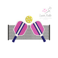 Pickleball Paddles + Net Embroidery Design (2 Styles, 3 Sizes)