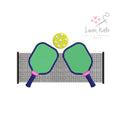 Pickleball Paddles + Net Embroidery Design (2 Styles, 3 Sizes)