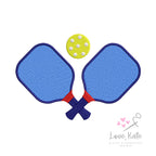 Pickleball Paddles Embroidery Design - 2 Styles | 5 Sizes