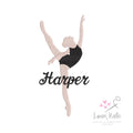 Ballerina Embroidery Design #2 - 5 Sizes