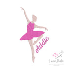 Ballerina Embroidery Design | Set of Two - 5 Sizes
