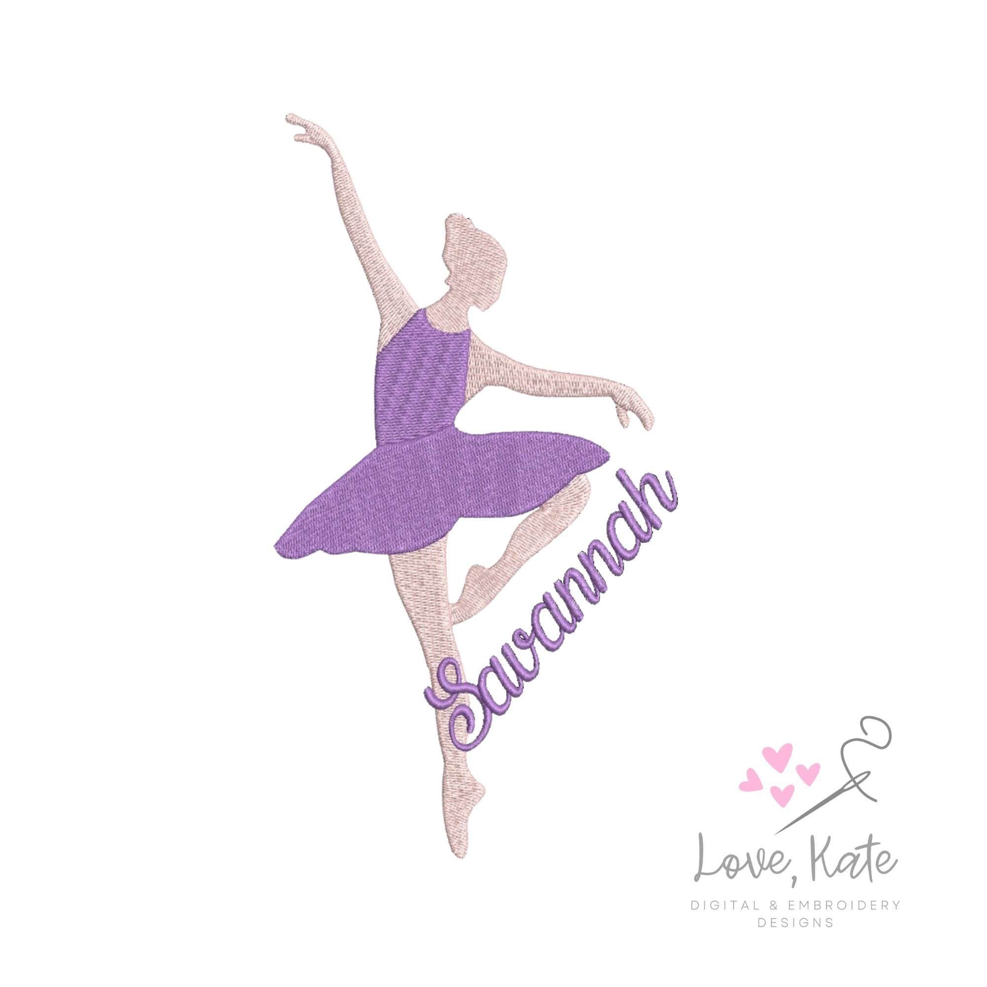 Ballerina Embroidery Design #1 - 5 Sizes