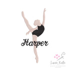 Ballerina Embroidery Design | Set of Two - 5 Sizes