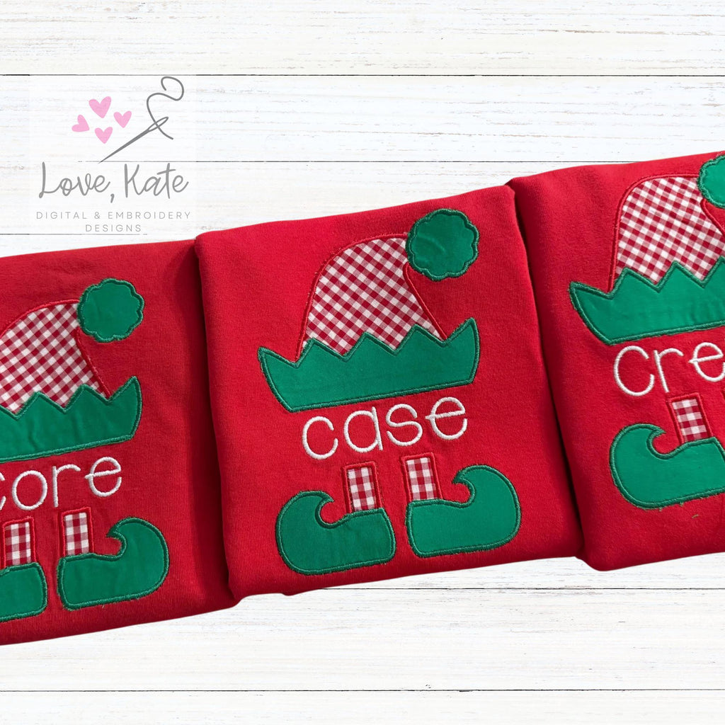 The Personalized Elf Applique - 5 Sizes