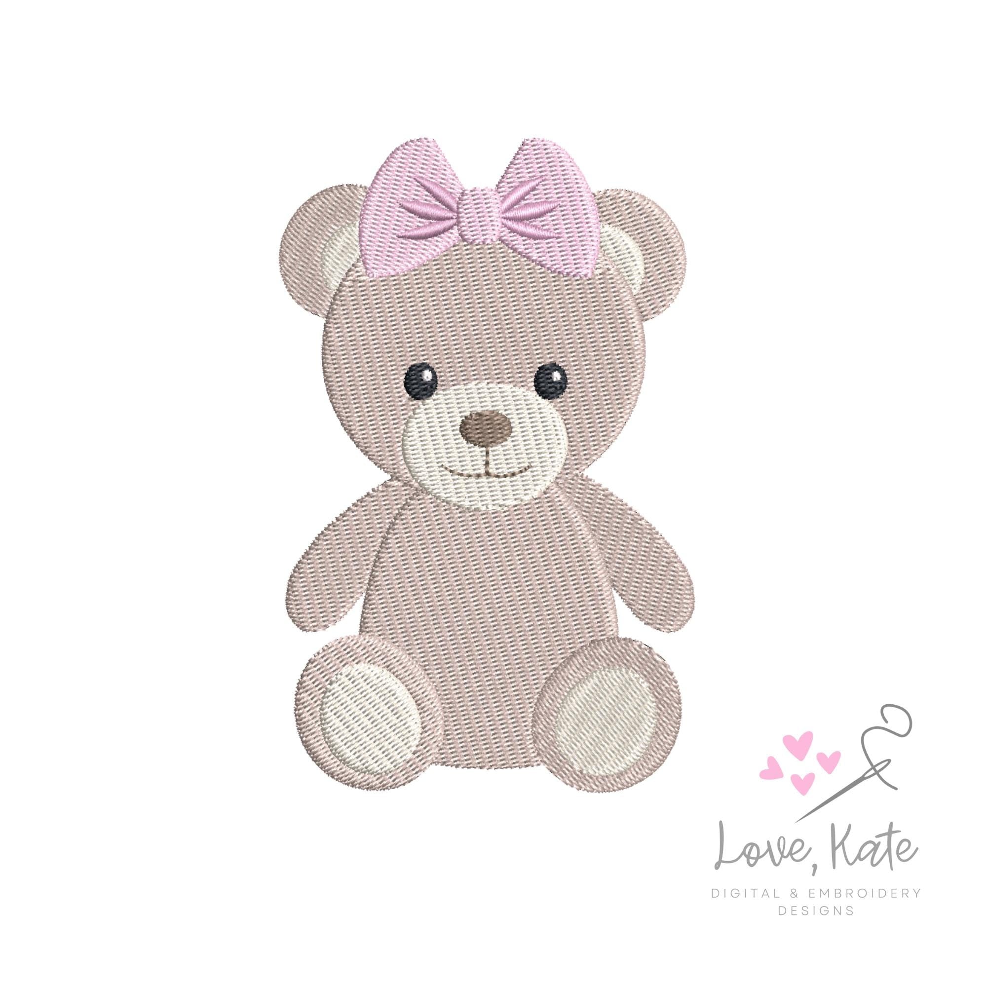 Teddy Bears & Bows - 2 styles | 8 Sizes Each