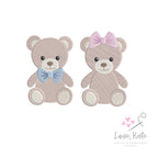 Teddy Bears & Bows - 2 styles | 8 Sizes Each