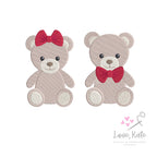 Teddy Bears & Bows - 2 styles | 8 Sizes Each