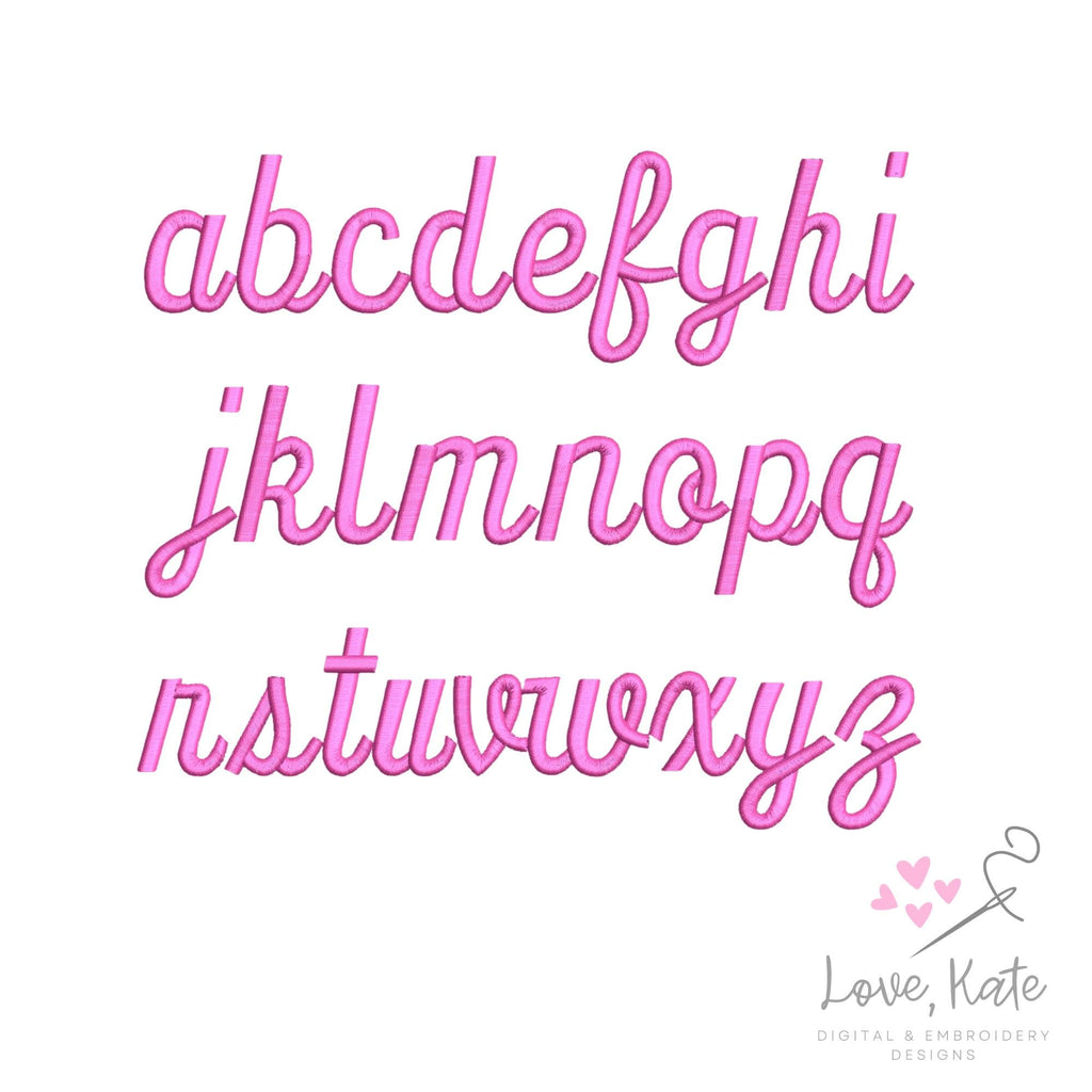 Perfect Script BX Native Embroidery Font | Timeless Script Alphabet for Machine Embroidery