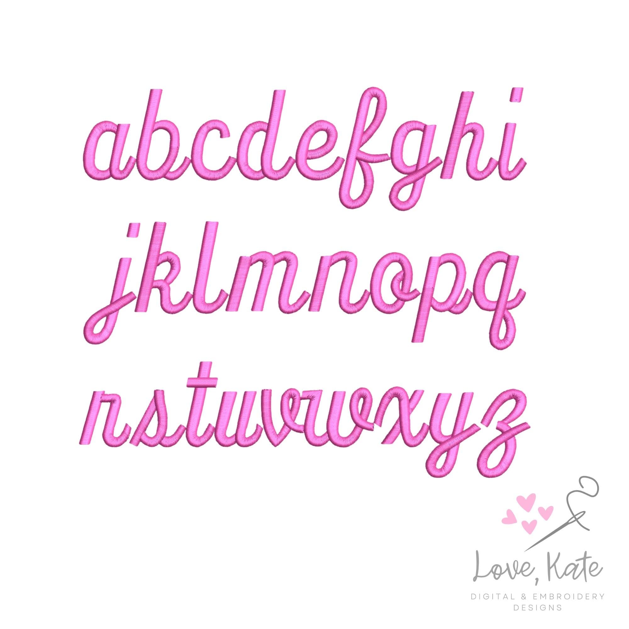 Perfect Script BX Native Embroidery Font | Timeless Script Alphabet for Machine Embroidery