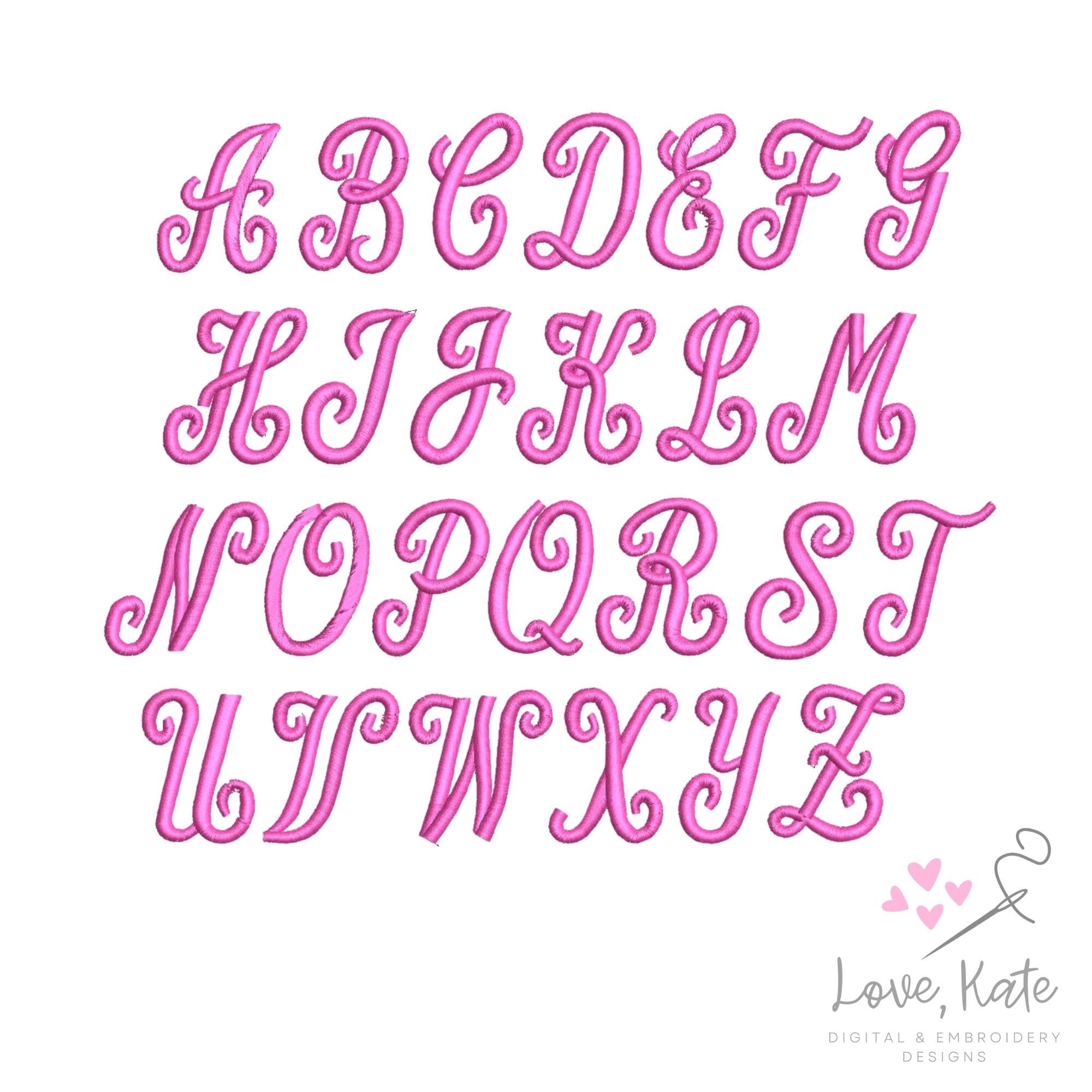 Perfect Script BX Native Embroidery Font | Timeless Script Alphabet for Machine Embroidery