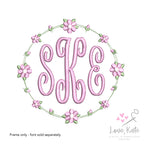 Vintage Flowers Monogram Frame | 2 Styles | 8 Sizes