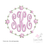 Vintage Flowers Monogram Frame | 2 Styles | 8 Sizes