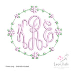 Vintage Flowers Monogram Frame | 2 Styles | 8 Sizes