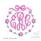 Vintage Flowers Monogram Frame | 2 Styles | 8 Sizes