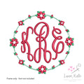 Vintage Flowers Monogram Frame | 2 Styles | 8 Sizes