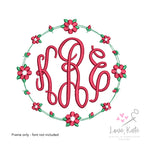 Vintage Flowers Monogram Frame | 2 Styles | 8 Sizes